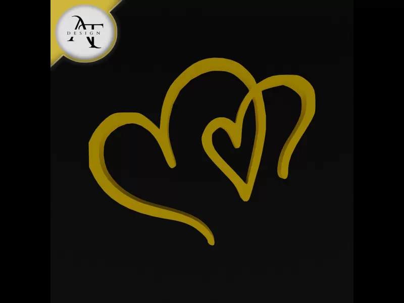 Simple Heart Symbol - 2D Art - Model preview 1