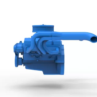 Engine of New Zealand Vintage Stock car Scale 1:25 - Model thumbnail 8