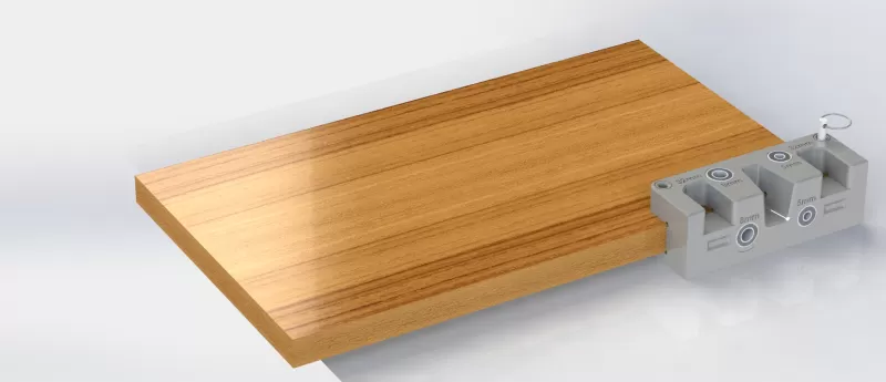 Furniture template tool for 18mm chipboard assembly with 5mm fix - Model preview 2
