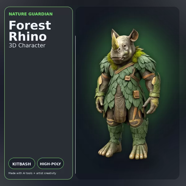 Creature Kitbash Collection – High-Poly Fantasy & Sci-Fi Charact - Model preview 12
