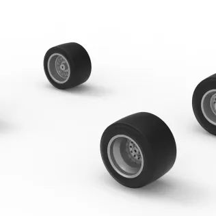 Wheel set of Asphalt Supermodified stock car V3 Scale 1:25 - Model thumbnail 7