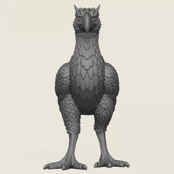 Dinosaur Monster Bird Print Ready 3D Model - Model preview 3