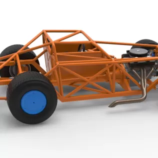 Vintage Dirt late model Race car Base Version 4 Scale 1:25 - Model thumbnail 16