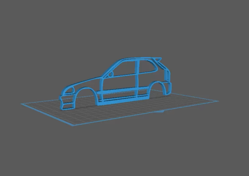 Honda - Civic EK Wall Art - Model preview 1