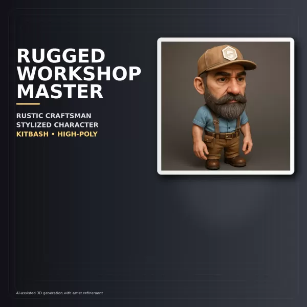 Stylized Character Kitbash Collection – High-Poly 3D Model Pack - Model preview 10