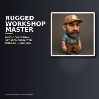 Stylized Character Kitbash Collection – High-Poly 3D Model Pack - Model thumbnail 10