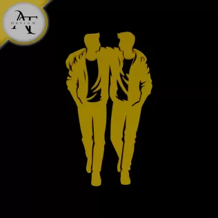 Friends - Silhouette - 2D Wall Art Decor