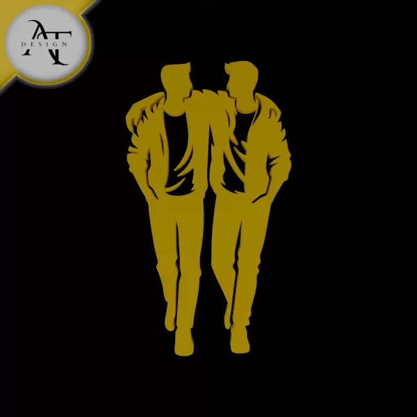 Friends - Silhouette - 2D Wall Art Decor - Model preview 1