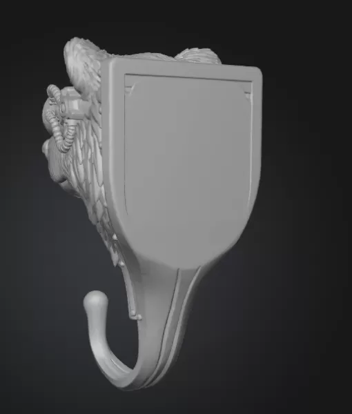 🐻 Steampunk Bear Wall Hook – 3D Print Model (STL) - Model preview 3