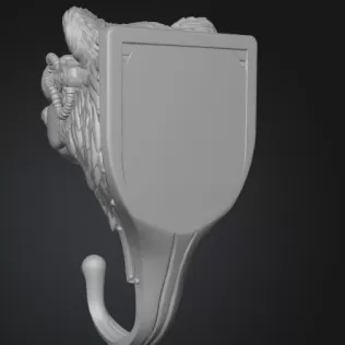 🐻 Steampunk Bear Wall Hook – 3D Print Model (STL) - Model thumbnail 3