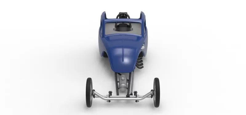 Front engine old school dragster with shell V13 Scale 1:25 - Model preview 8