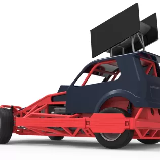 New Zealand Superstock car while turning Version 5 Scale 1:25 - Model thumbnail 13