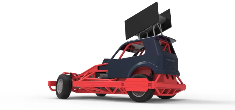 New Zealand Superstock car while turning Version 5 Scale 1:25 - Model preview 13