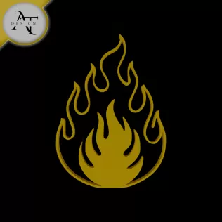 Simple Flame Symbol - 2D Art