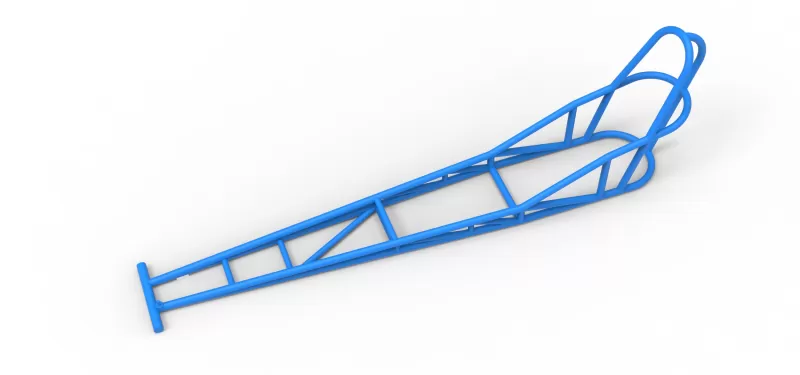 Frame of old school Front engine dragster Version 8 Scale 1:25 - Model preview 2