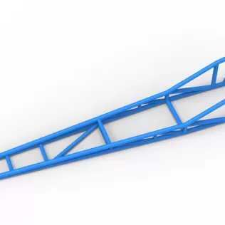 Frame of old school Front engine dragster Version 8 Scale 1:25 - Model thumbnail 2
