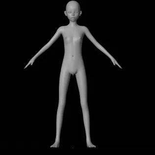 FEMALE tEEN bASE mESH - Model thumbnail 6