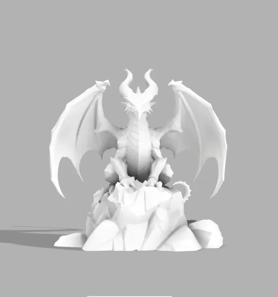 Dragon Guardian Statue - Model preview 4