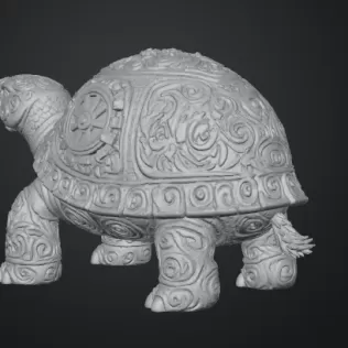 Steampunk Tortoise – Ornamental Mechanical Creature (STL) - Model thumbnail 2