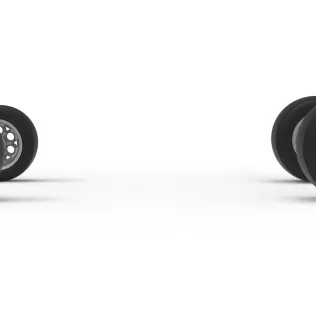 Wheel Set of Experimental Pavement Silver Crown Car Scale 1:25 - Model thumbnail 4