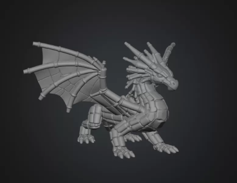 Stained Glass Dragon STL File for 3D Print - Model preview 14