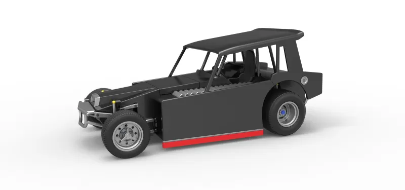 Vintage Dirt Modified stock car Version 6 Scale 1:25 - Model preview 1