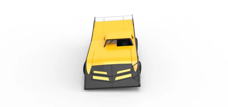 Vintage Dirt late model Race car V5 while turning Scale 1:25 - Model preview 8
