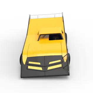 Vintage Dirt late model Race car V5 while turning Scale 1:25 - Model thumbnail 8