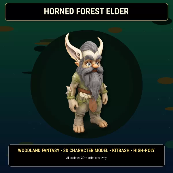 Forest Gremlin Creatures – Fantasy Woodland Character Pack - Model preview 12