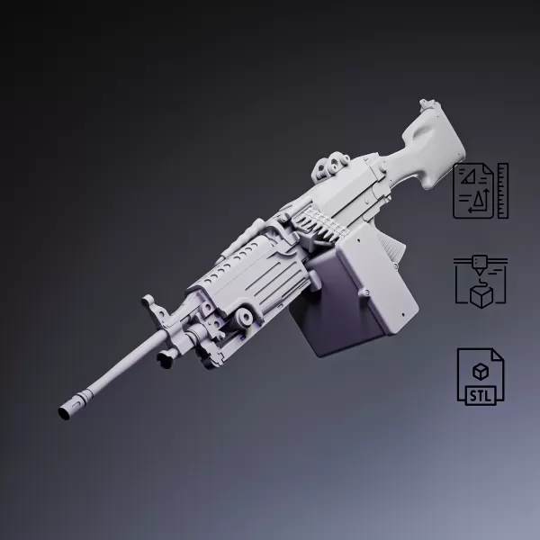 M249 Light Machine Gun #RoZ - Model preview 3