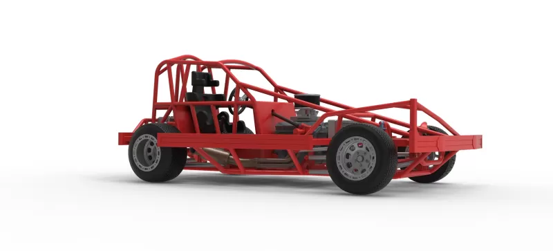 BriSCA Formula 1 Stock Car Base for Dirt Version 2 Scale 1:25 - Model preview 25
