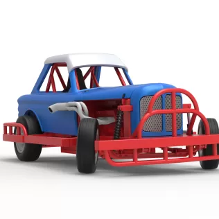 New Zealand Vintage Stock car while turning Scale 1:25 - Model thumbnail 27