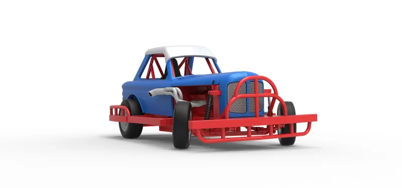 New Zealand Vintage Stock car while turning Scale 1:25 - Model preview 27