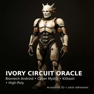 Kitbash Heroes — Fantasy + Sci-Fi High-Poly Character Pack - Model thumbnail 4