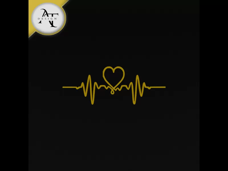 Heartbeat Symbol - 2D Art - Model preview 1