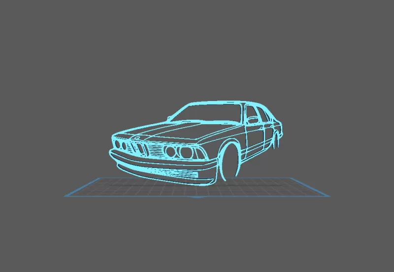 BMW - E23 Wall Art - Model preview 2