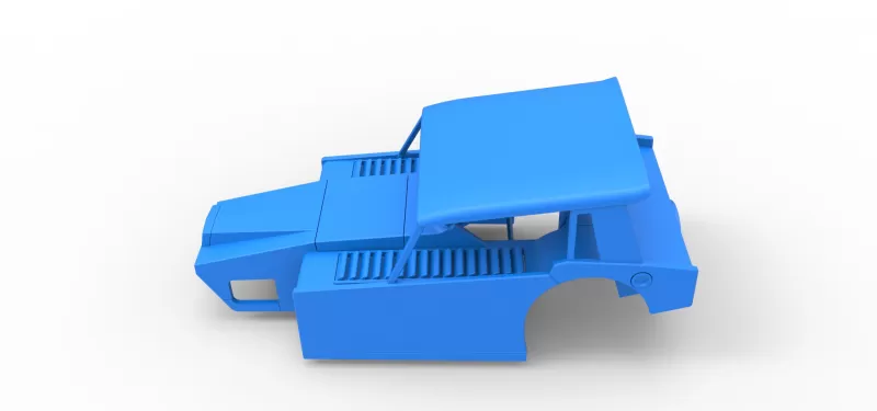 Shell of Vintage Dirt Modified stock car Version 6 Scale 1:25 - Model preview 7