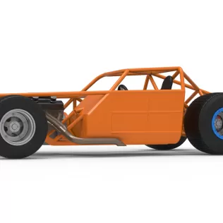 Vintage Dirt late model Race car Base Version 4 Scale 1:25 - Model thumbnail 2