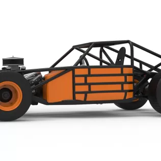 Vintage Dirt late model Race car Base Version 3 Scale 1:25 - Model thumbnail 2