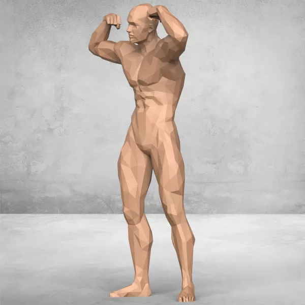 Muscular Man Statue - Model preview 3