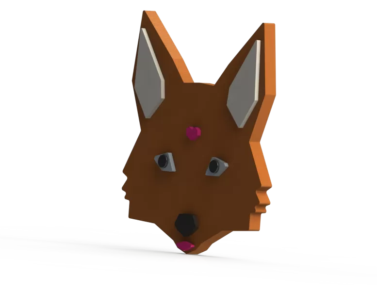 Geometric Low-Poly Fox Wall Decor – 3D Print Ready (Engineered M - Model preview 7