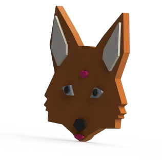 Geometric Low-Poly Fox Wall Decor – 3D Print Ready (Engineered M - Model thumbnail 7