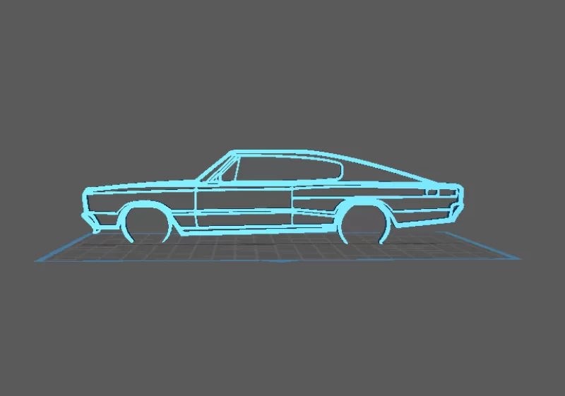 Dodge - Challenger vintage Wall Art - Model preview 1