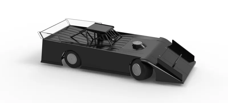 Wedge Dirt Late model while turning Scale 1:25 - Model preview 24