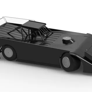 Wedge Dirt Late model while turning Scale 1:25 - Model thumbnail 24