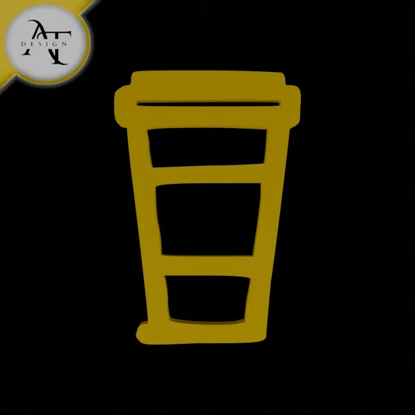 Simple Coffee Cup Symbol - 2D Art - Model preview 1