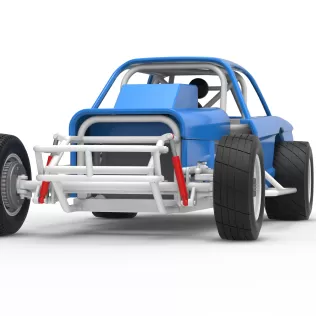 Vintage Dirt Modified stock car Version 10 Scale 1:25 - Model thumbnail 6