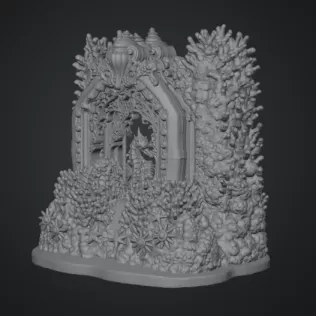 Coral Seahorse Fantasy Gateway STL File for 3D Print - Model thumbnail 19