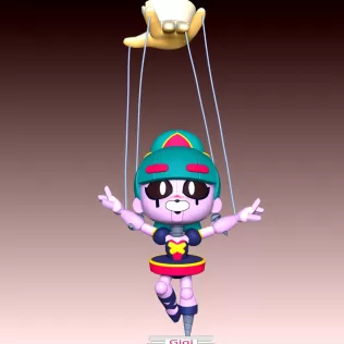 Gigi - Brawl Stars - Model thumbnail 2