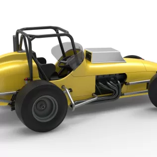 Dirt Silver Crown Champ car while turning Version 2 Scale 1:25 - Model thumbnail 20